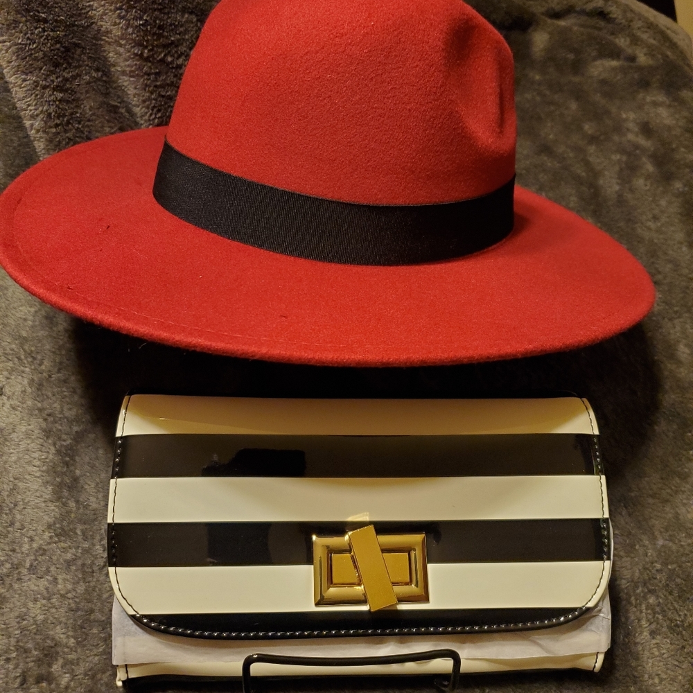 Striped Clutch